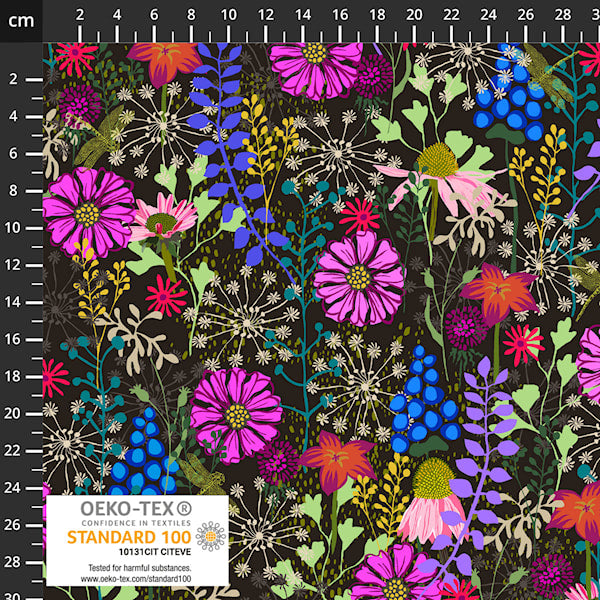 Flowers on my mind Boutique 100% Premium Cotton fabric Per 1/2 Metre