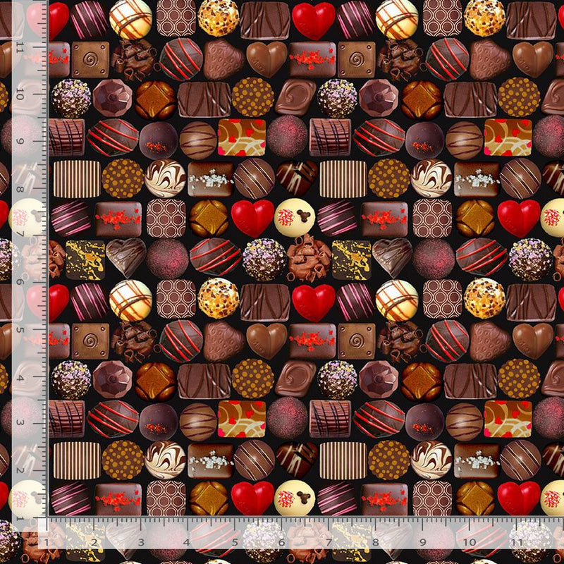 Timeless Treasures Chocolates 100% premium cotton fabric sold per 1/2 metre