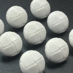 White Leather Look Football Coat & Jacket Buttons Size 25mm Sold Per 1 Button