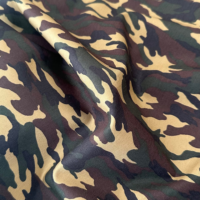 Safari Camouflage Print  100% cotton fabric sold per half metre 112cm wide