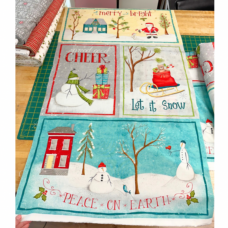 A Very Terri Christmas - Fabric Panel 100% Premium Cotton Fabric Sold Per Panel