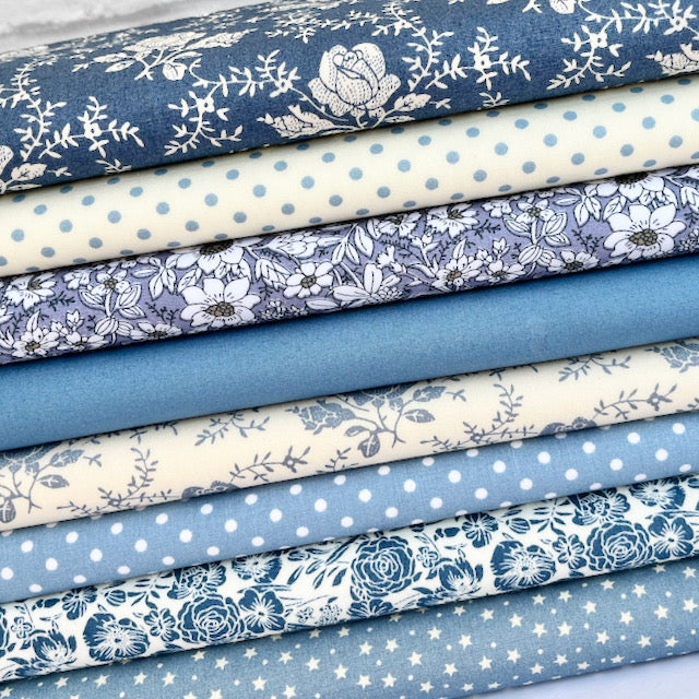 8 Piece Victorian Roses Fat Quarter Bundle 100% Cotton Poplin Fabrics