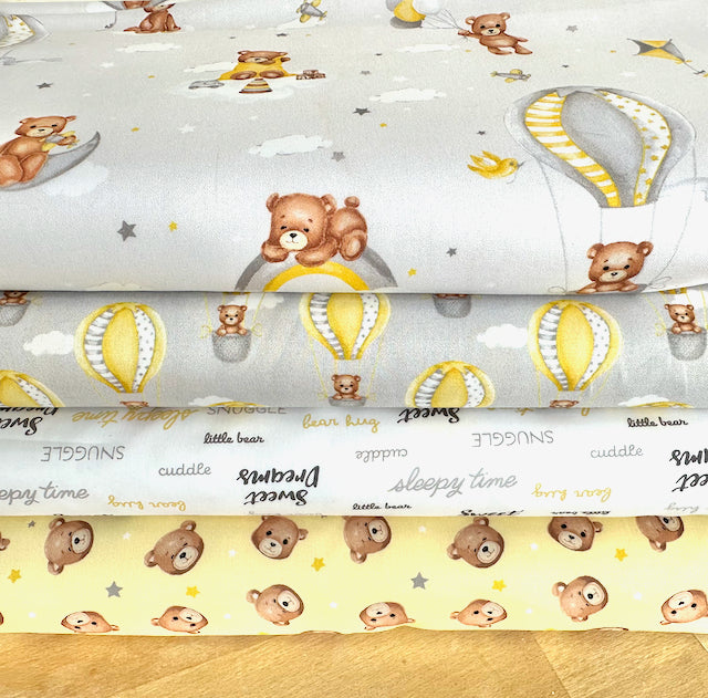 Sweet Dreams 4 piece fat quarter bundle, 100% premium cotton fabric