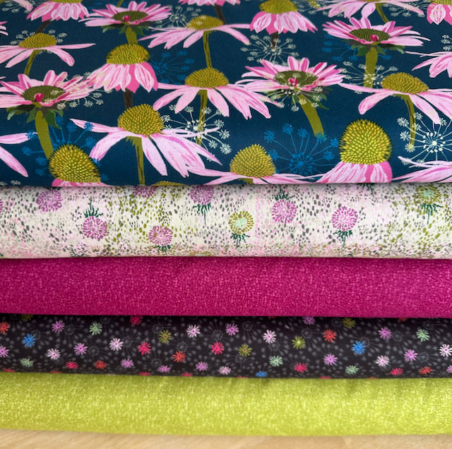 Flowers on my mind 5  piece fat quarter bundle, 100% premium cotton fabrics