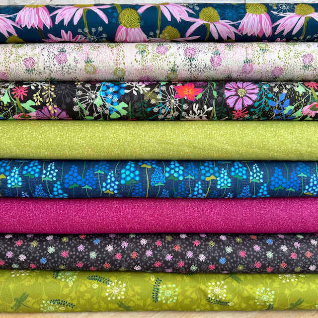 Flowers on my mind 8  piece fat quarter bundle, 100% premium cotton fabrics