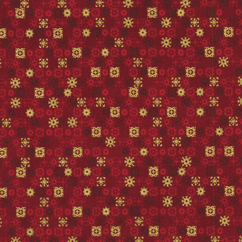 Christmas Traditional Trimmings Tiny Snowflakes by Robert Kaufman - 100% Premium Cotton Fabric, per 1/2 M