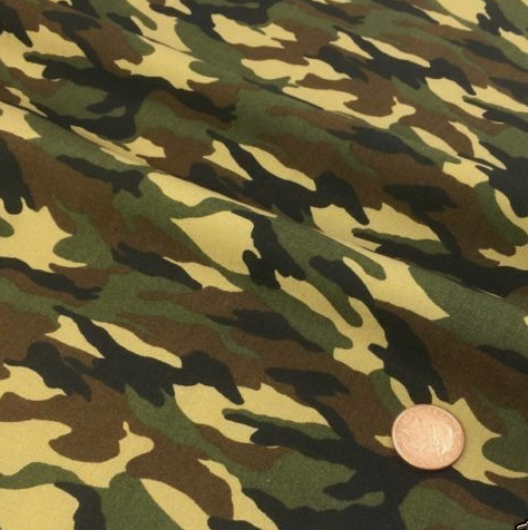 Jungle Camouflage Print  100% cotton fabric sold per half metre 112cm wide