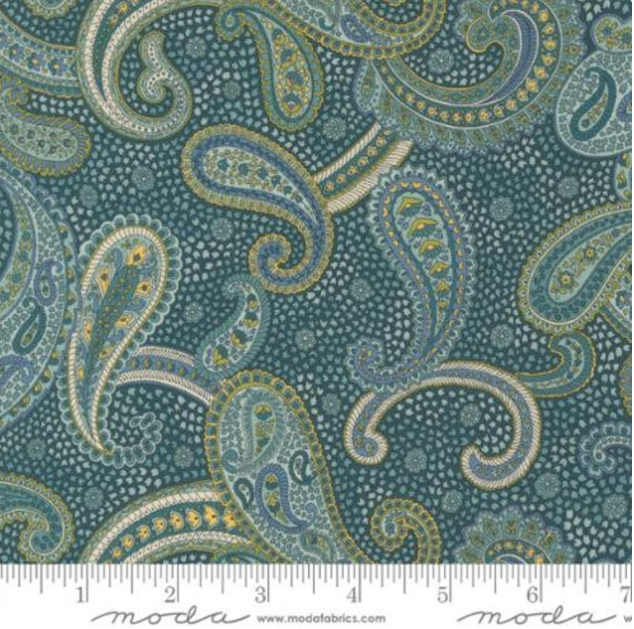 Paisley Peacock - Chelsea Garden by Moda