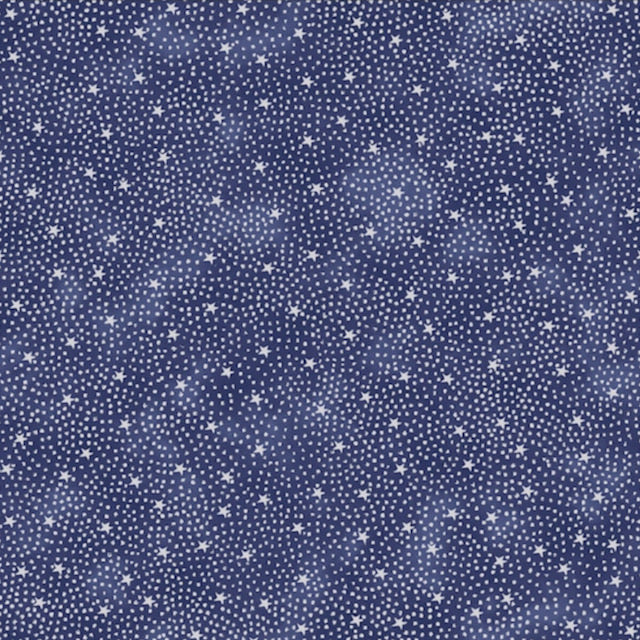 We Love Christmas Navy Tiny Stars 100% Premium Cotton Fabric 112cm Wide, Sold per 1/2 Metre