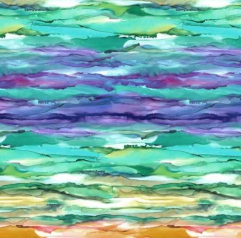 Dragonfly Dance Watercolour Ombre 100% Premium Cotton Fabric - Sold Per Half Metre