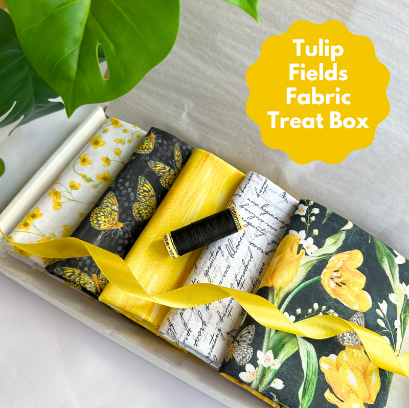 Tulip Fields 5 Piece FQ Bundle Plus Thread & Free Ribbon Treat Box