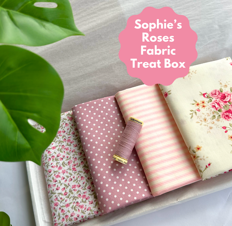 Sophie's Roses 4 Piece FQ Bundle Plus Thread Treat Box