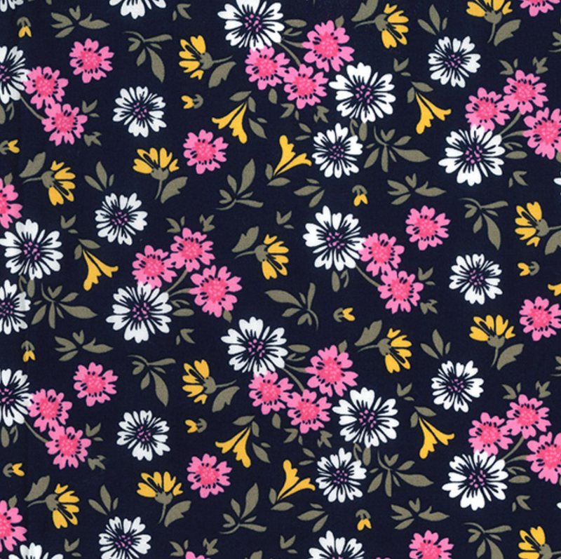 Abbie Delicate Pink Floral 100% Cotton Poplin Sold Per 1/2 Metre 112cm Wide