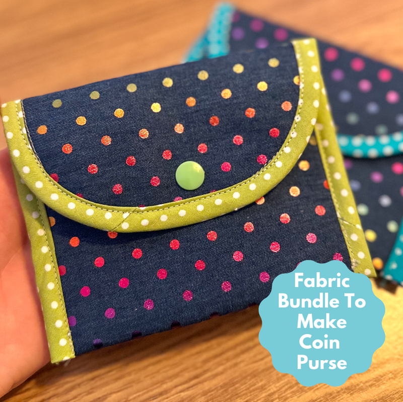 Fabric Bundle Including Zip To Make Amanda's Coin/Card Purse