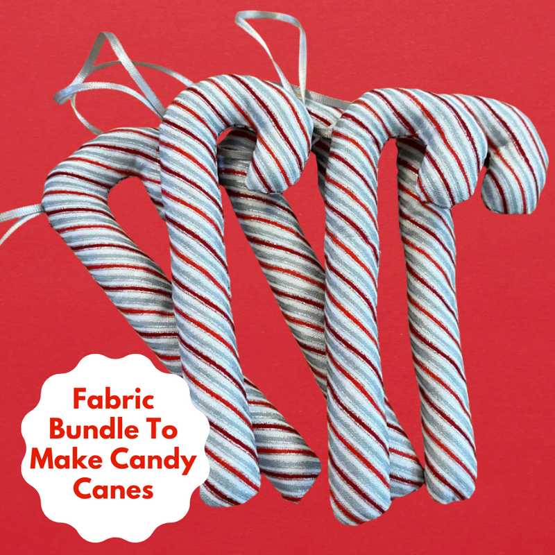 Fabric Bundle To Make Chloe's Candy Cane Decoration