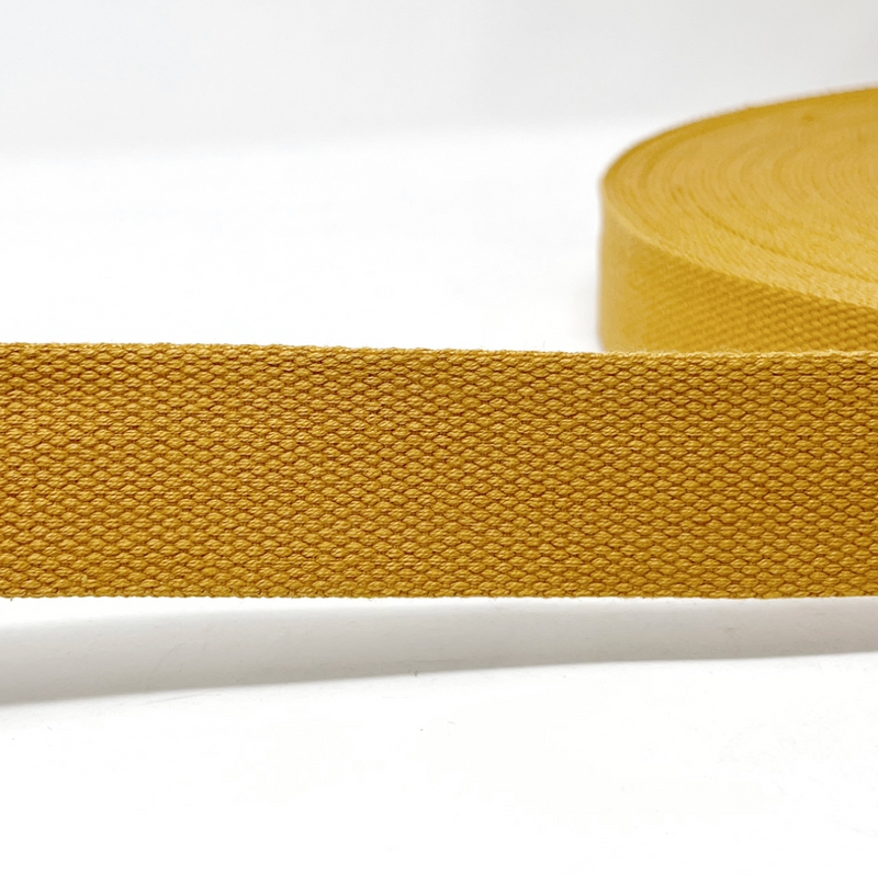 38mm Mustard Cotton Webbing Per Metre