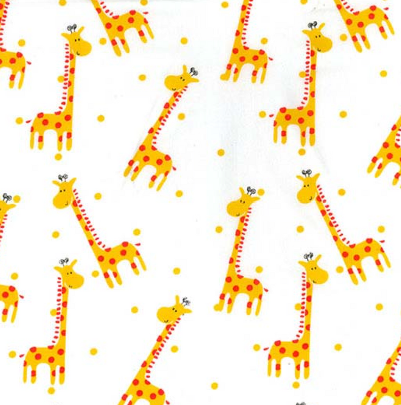 Nursery Giraffe's Polycotton Fabric 112cm Wide Per 1/2 Metre