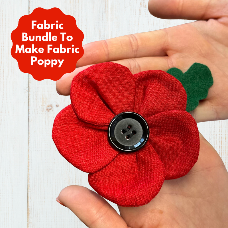 Fabric Kit To Make Amanda's Fabric Poppy *Tutorial Now On Youtube*