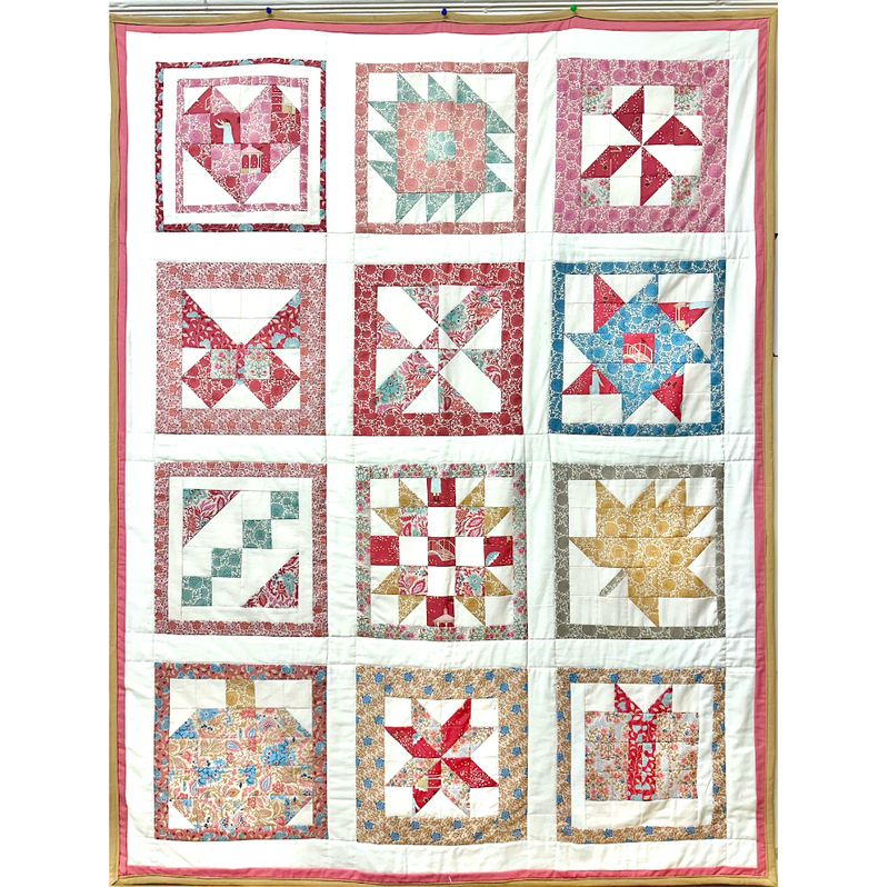 Block Of The Month Quilt Video Tutorials 14 In Total - Suitable For Beginners