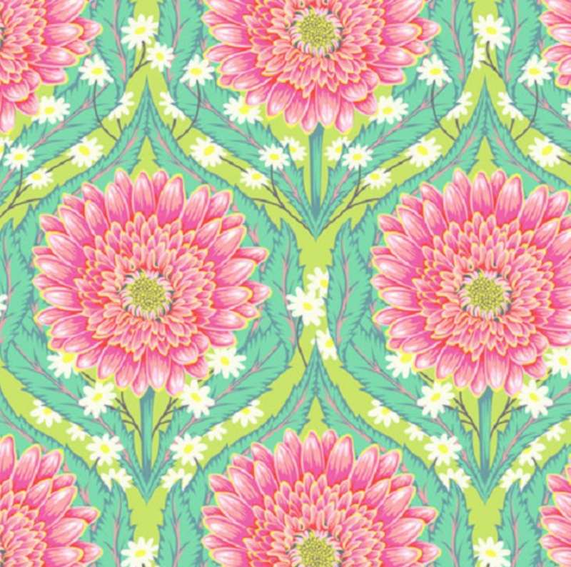 Tula Pink Daisy & Confused 100% Premium Cotton Fabric Per 1/2 Metre 112cm Wide