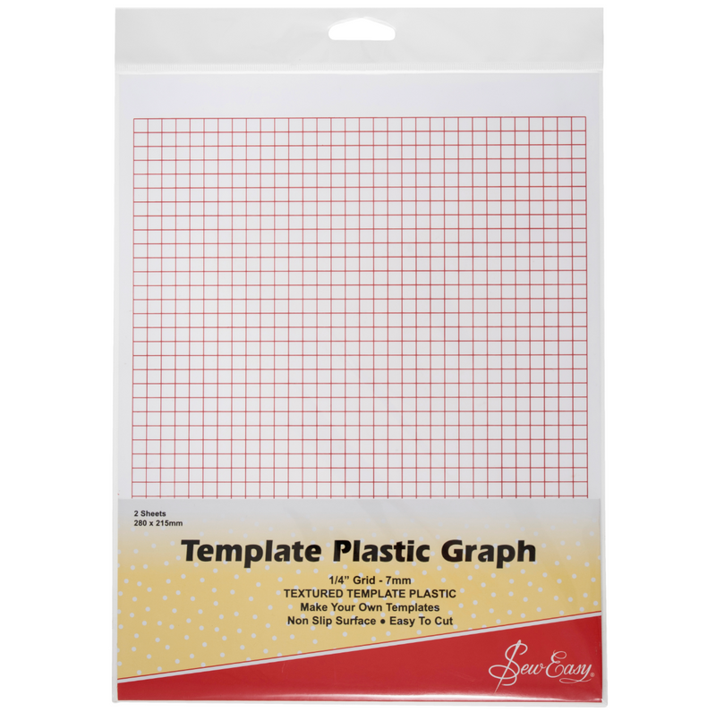 Template Graph Plastic - Non-Slip, Easy To Cut 2 Pack