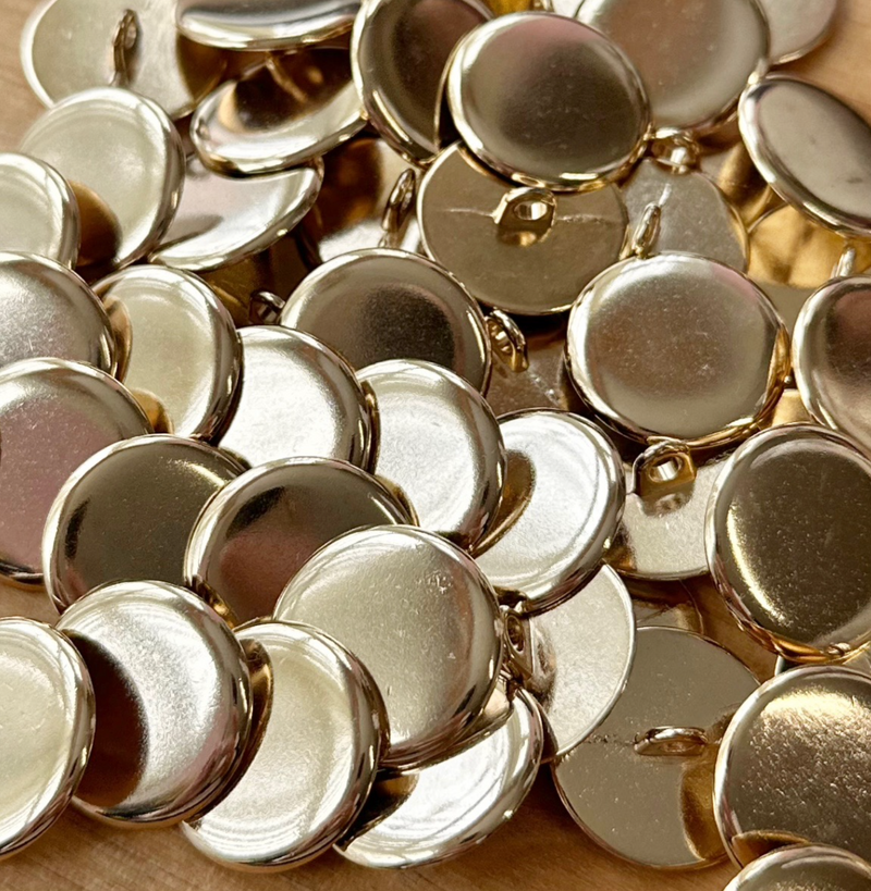 *SALE* METAL Gold Blazer Buttons 20mm Per 10 Buttons