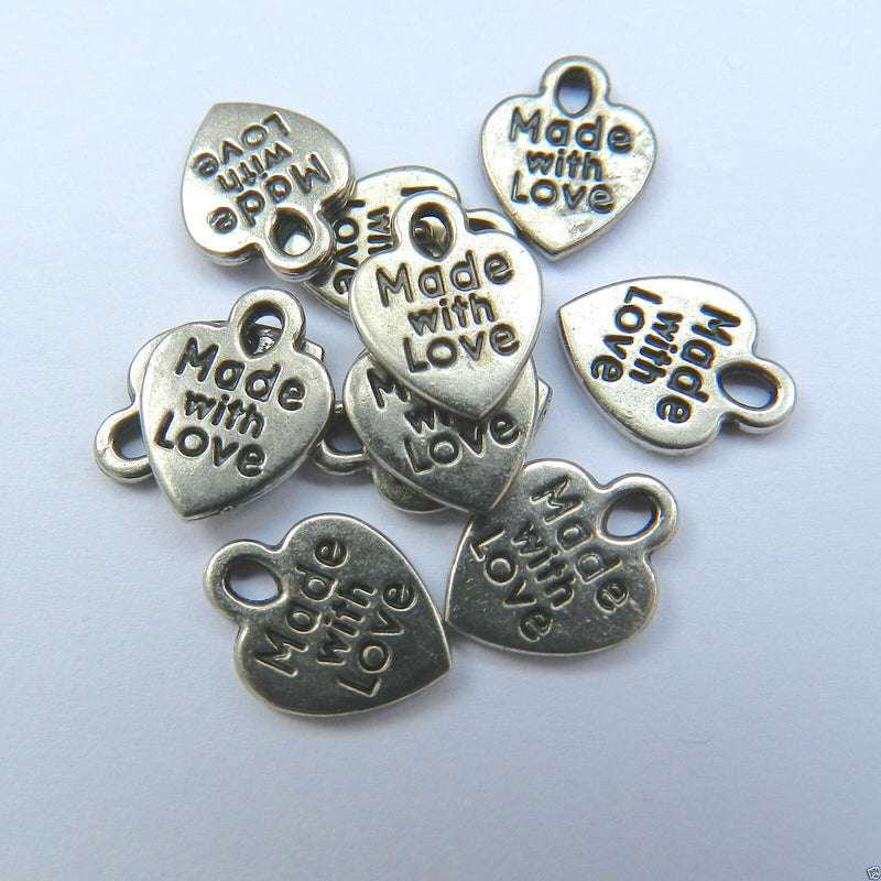 Handmade Charms 40 Pk Made With Love Micro Charms Handcrafted