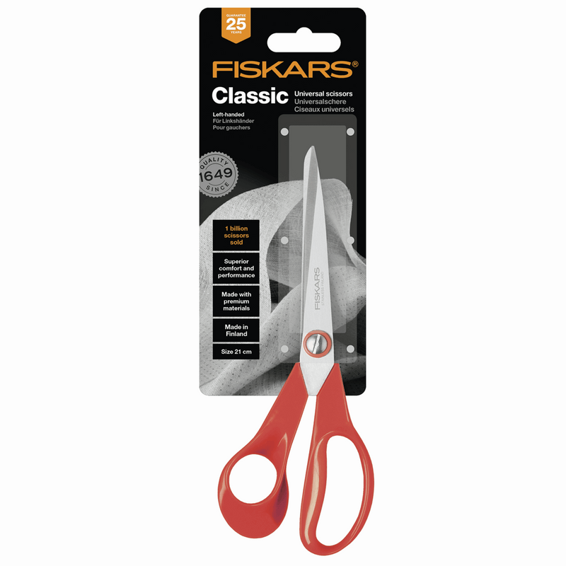 LEFT HANDED  Fiskars Classic Universal Scissors - 21cm