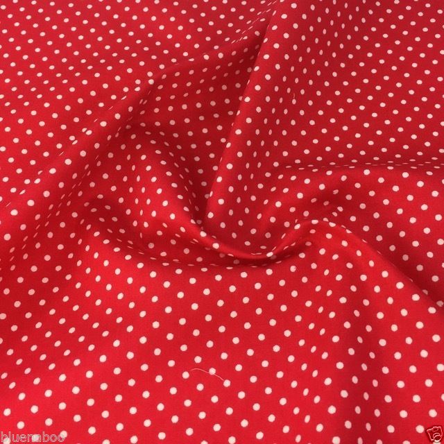 Red Polka Dot Cotton Fabric Online | Always Knitting & Sewing Shop