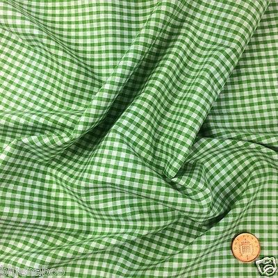Woven Polycotton Gingham, 1/8 inch - Green